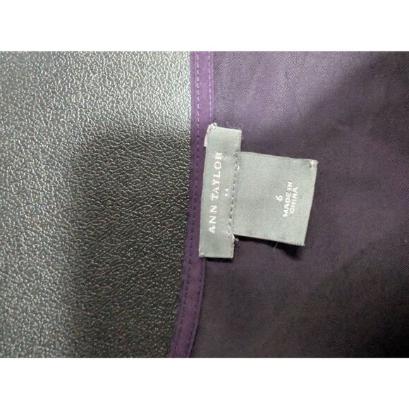 Ann Taylor Purple Wrap Blouse Women's 6 - Picture 3 of 4